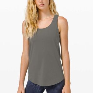 Lululemon Love Tank Pleated, Grey Sage, 6